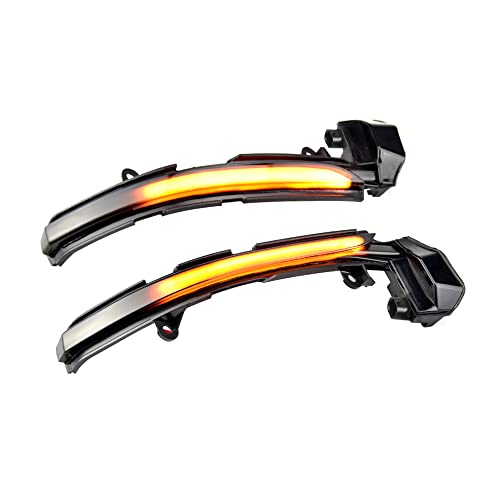 QKLsudua 2pcs Dynamic Sequential Blink LED Side Mirror Turn Signal Light Assembly Compatible with Ja-guar XE XF XJ F-TYPE XK XKR I-PACE X250 X26