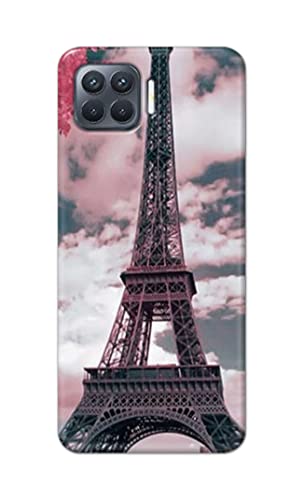Image of Lovers Famous Place Eiffel Tower in Paris Hard Back Case Cover for Oppo F17 Pro, CPH2119 Back Cover -(J5) VNS2227