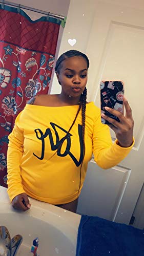Womens Plus Size Off Shoulder Tops Oversized Crewneck Sweatshirts Slouchy Casual Pullover XX-Large Yellow