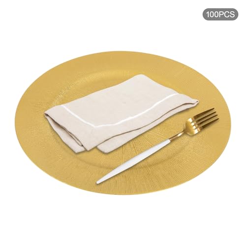 Platos dorados reutilizables 13 pulgadas x100 miniatura 3
