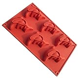 Allforhome 6 Dolphin Silicone Handmade Soap Molds Cake Pans Muffin Cups Biscuit Chocolate Cake Baking Molds