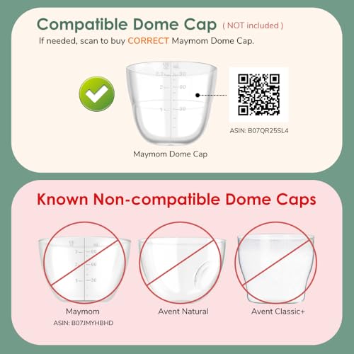 Image of Maymom Screw Lids Aka Travel Caps with Rewritable Sealing Disc Compatible with Avent, Maymom Wide Mouth Bottles; Cap Replace Avent Natural Bottle Sealing Ring and Sealing Disc, 6pcs. (Brown)