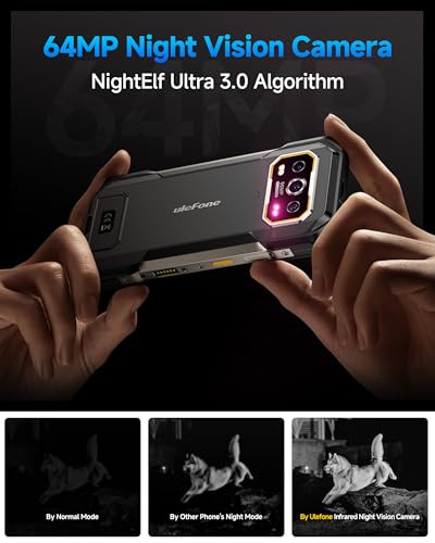 Ulefone Armor 27 Pro 5G Rugged Phone, 64MP+50MP+50MP Triple Real Camera, 24GB+256GB MTK Dimensity 6300, 10600mAh(33W), 30W Wireless Charging, 6.78" FHD+ 120Hz Corning Gorilla Screen, Android 15