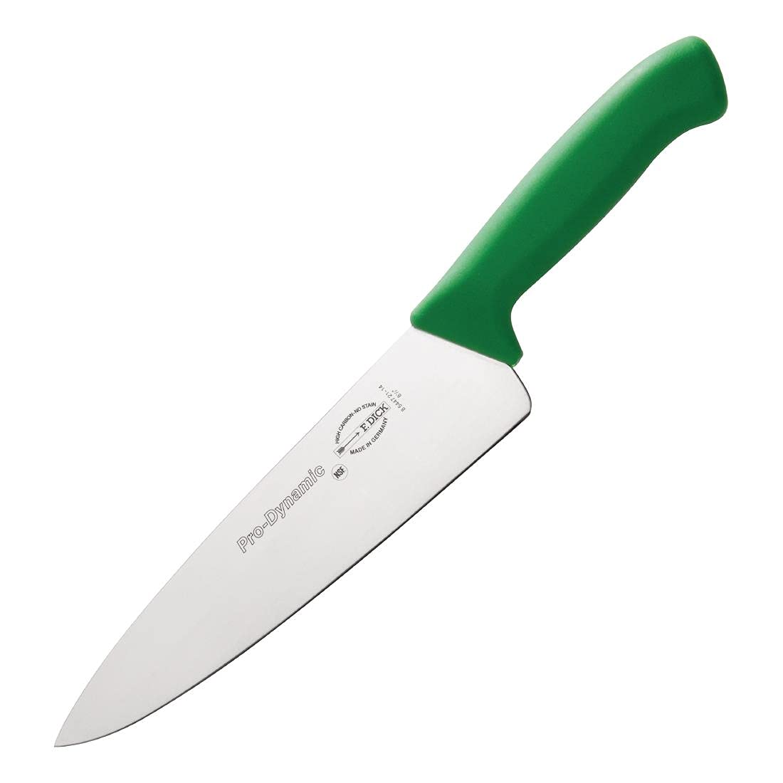 Coltello Da Cucina F. DICK ProDynamic – Lama 21 Cm, Verde, Acciaio Inox X55CrMo14, Durezza 56 HRC, Manico In Plastica, Prodotto Tedesco