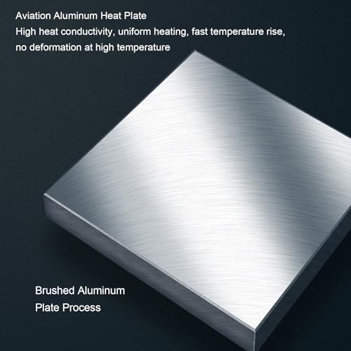 Placa Caliente para Soldar BY1010, Placa de Aluminio de Aviación de 350 W, 100 X 100 Mm, con Calentamiento Eficiente y Control Preciso de Temperatura, para Reparación de Pantalla (EU Plug)