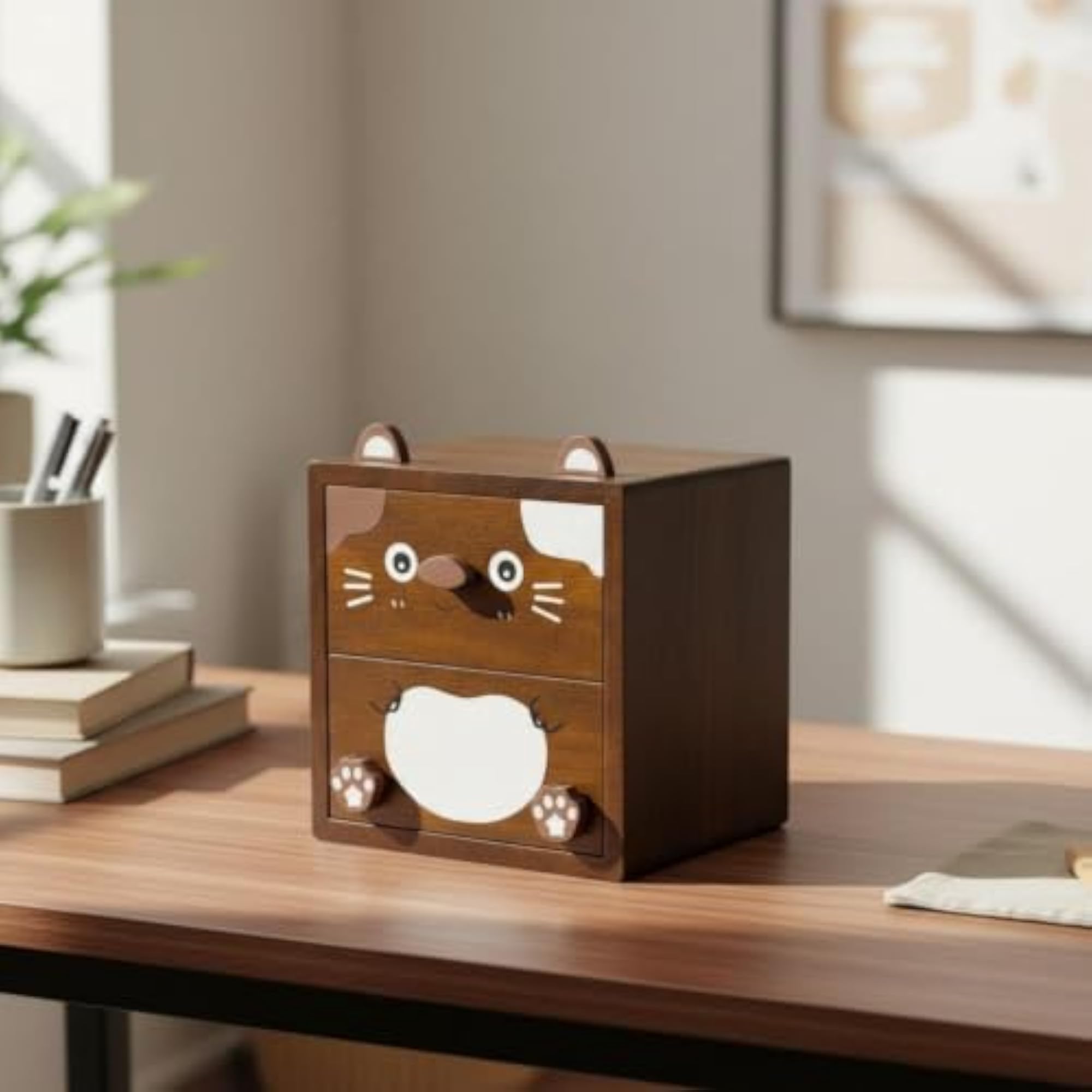 Solid Wood Wooden Makeup Organizer, Great Idea Gift