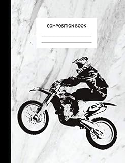 Composition Book: A Motocross, Dirt Bike, College Ruled Notebook for Dirt Bike Riders