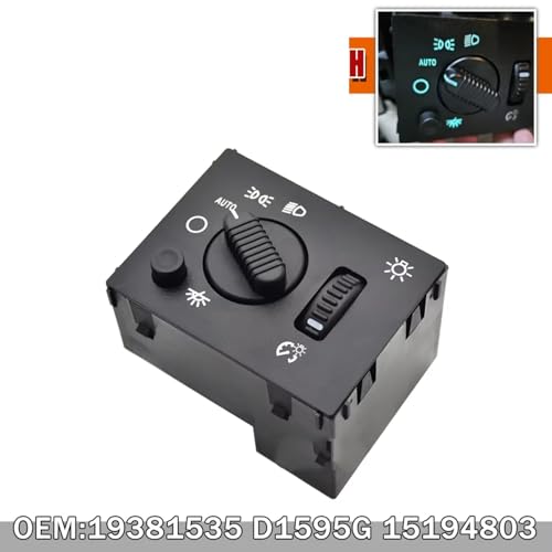 Interruptor de luces y regulación de tablero para Chevrolet Silverado de 2003 2