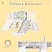 9-in-1 Toddler Slide Playset, Indoor Playground for Kids 1-3 and Outdoor playset for Toddlers with Featuring Climbing Board, Basketball Hoop, Telescope, Storage Space and Non-Slip Steps, Grey& White