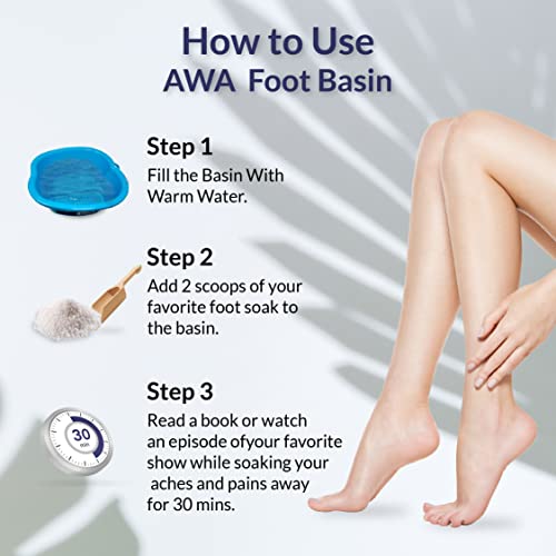 AWA Extra Large Foot bath plastic tub Sturdy plastic tub For Soaking