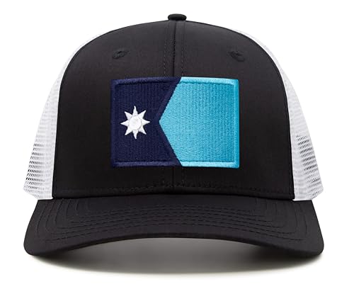 Image of International Tie State Hat for Men and Women, Adjustable Snapback Trucker Baseball Cap with Embroidered Patch