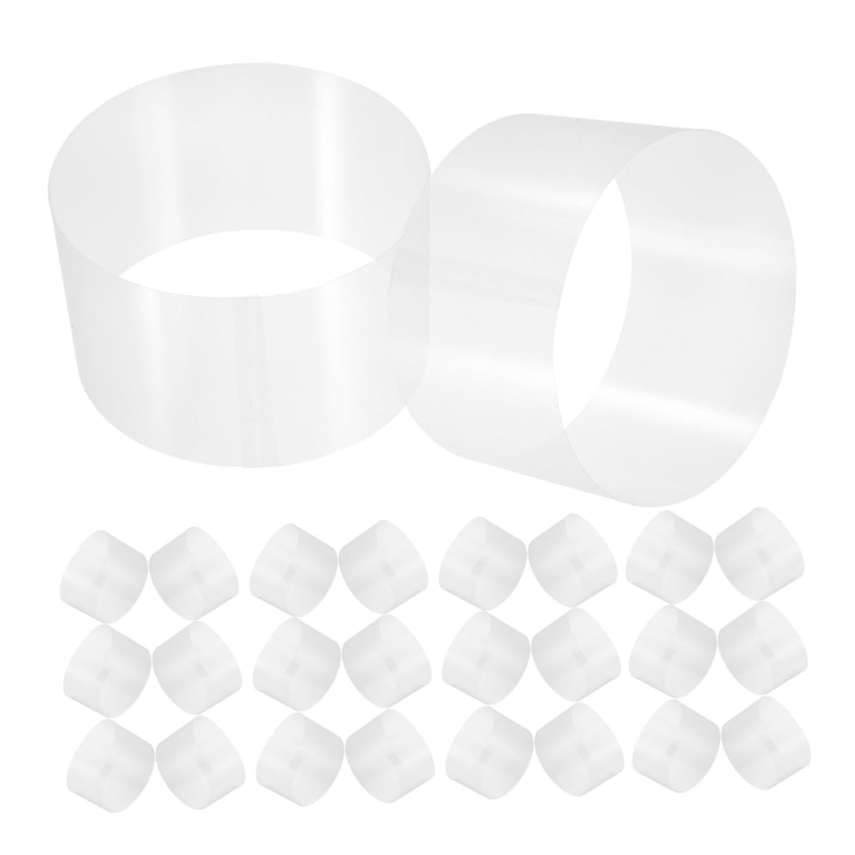 SOLUSTRE Self-adhesive Cake Edging Strips 100 Sheets Plastic Cake Borders Easy to Apply Trim for Professional Look