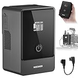 Neewer Mini V Mount Battery 6800mAh 99Wh, Two Way 100W USB C PD 3.0 Fast Charging, 2.5h Fully Charged, 6 Ports/OLED for Video Camera Camcorder Compatible with SmallRig BMPCC 4k 6k, PS099F Black