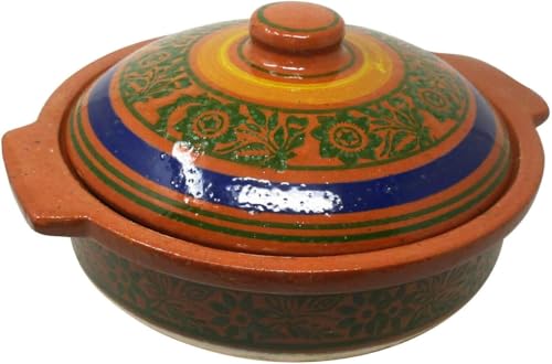 Housetronics Earthen Clay Cooking Pot, Karahi Kadai Wok for Birya...