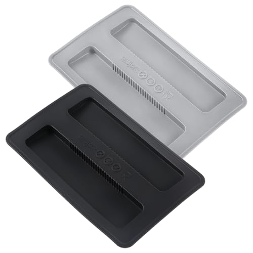 Classicseali 2Pcs Toaster Covers 2 Slice,Reusable Toaster Cover,Durability KitchenToasters Covers 2 Slice Wide Slot for Bread Maker (Black and Grey)