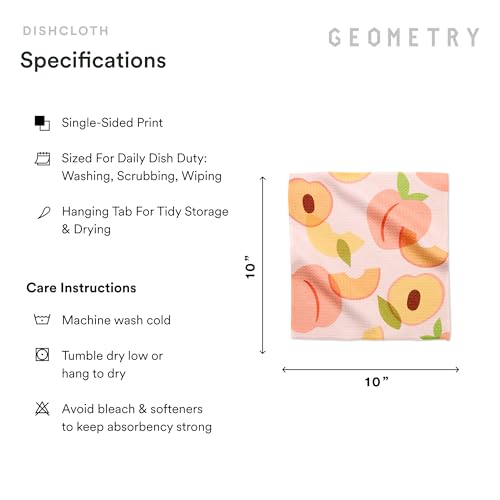 GEOMETRY Dishcloth – Spring & Summer Collection – Quick-Dry, Ultra-Absorbent, Reusable Microfiber Kitchen Towels for Drying & Cleaning - Fruit Fun - 3-Pieces — view 6