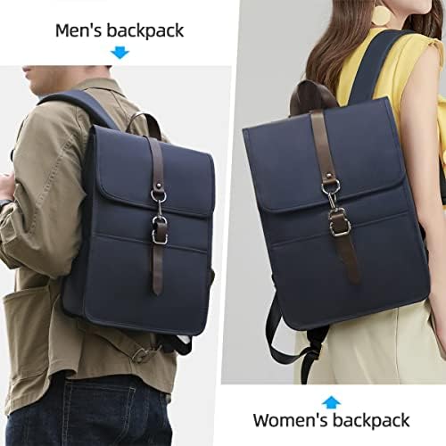 Casual Daypack 15.6 Inch Laptop Backpack Water Resistant School Bag with USB Charging Port Travel Backpack Anti-Theft Business Backpack Work Backpack for Men and Women School Work Travel-Dark Blue