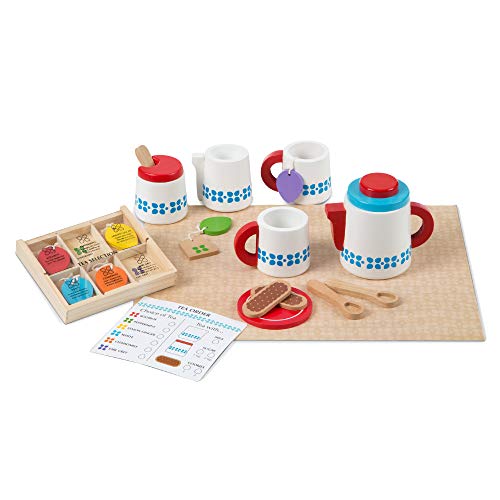 Melissa & Doug Wooden Steep & Serve Tea Set