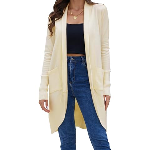 Cardigan long en tricot abricot JayscreateEU Cover
