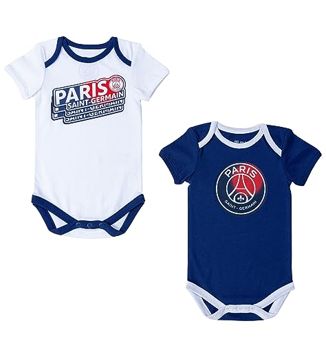 PSG 2 x Body bébé garçon Collection Officielle Paris Saint Germain - 12 Mois