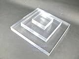 Clear Acrylic Display Platform, Square, Pack of 3 pieces, Ideal for Jewelry Hobby Collectible Product