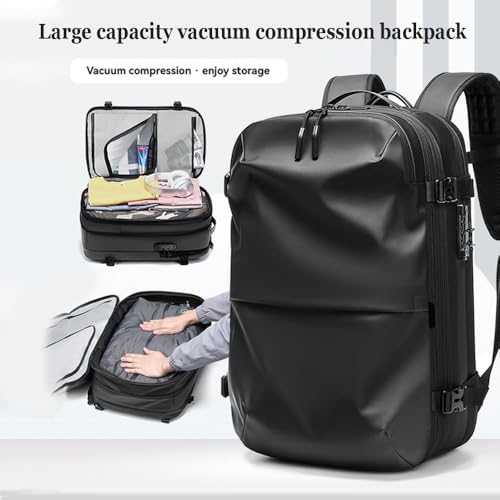 Spacevac Pro Backpack, Air Vacpack Backpack with Vacuum Seal Compression, 60L Expandable Easy Vac Travel Bag with Pump (Prestige-Blue, 60L（with electric air pump）)2