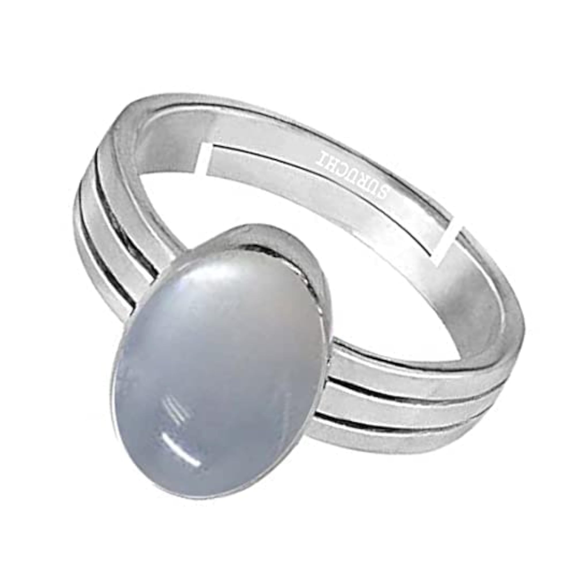 Moonstone 7.25 Ratti Adjustable Ring, 925 Sterling Silver