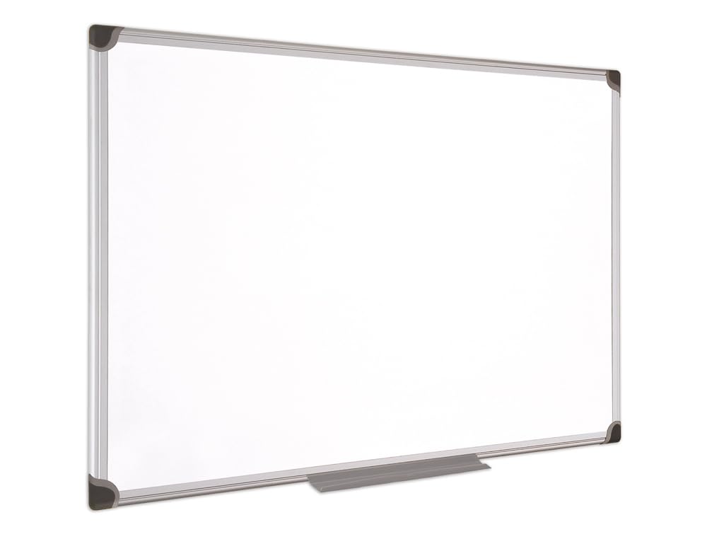 Bi-Office CR1101178 -Pizarra blanca bi-office magnetica maya w ceramica vitrificada marco de aluminio 180 x 90 cm con bandeja