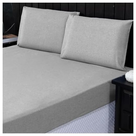 Jogo de Cama Casal Queen 400 Fios Percal 03 Peças Com Barra, Antiácaro, Anti-pilling com Toque Macio - Linho Cinza