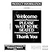 Acrylic 7x8 Please Wait to be Seated Sign, Premium Please Wait Here Sign for Hostess Stand, Black & White Hostess Sign for Restaurant Supplies & Decor, Bar Restaurant Signs with Adhesives Made in USA