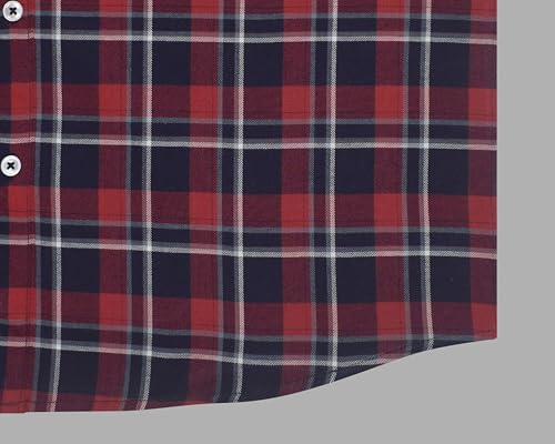 Image of GHPC 100% Cotton Checkered Half Sleeves Regular Fit Formal Shirt for Men