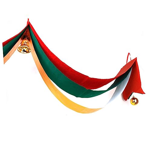 Unomor Christmas Ceiling Bunting with Bells and Balls Festive Wave Decoration for Holiday Parties and Seasonal Celebrations for Home Decor and Christmas Events