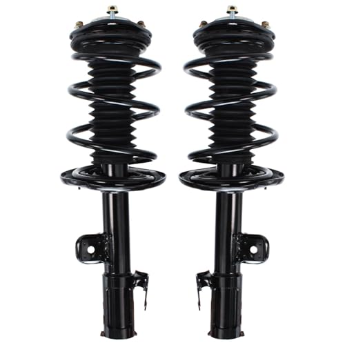 Image of Detroit Axle - 10pc Front Struts Kit for 2006-2012 Toyota RAV4, 2 Struts with Coil Spring Assembly 4 Inner Outer Tie Rods 2 Sway Bars 2 Boots 2007 2008 2009 2010 2011 Replacement Suspension Kit
