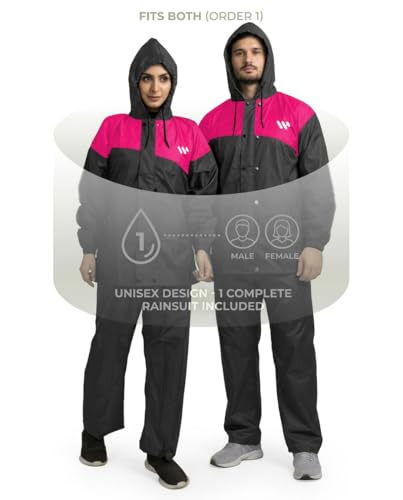 Image of Ranger Unisex 1 Set Rain Suit with Hooded Jacket & Trouser | TPU Coated Bike Riding Wear with Seam Sealed Protection