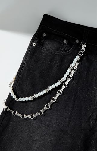 PacSun Men's Barbed Pearl Double Wallet Chain3