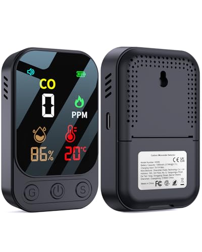 YEREADW Détecteur de monoxyde de carbone portable 3 en...