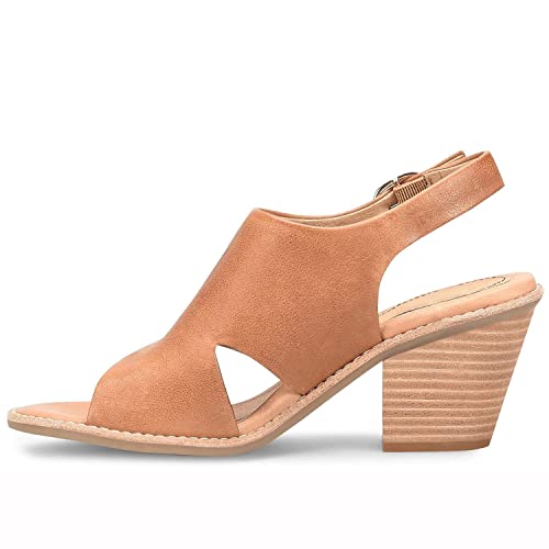 MOOMMO Women Chunky Stacked Heel Sandals Open Peep Toe Ankle Strap 3 Inch Heels Cutout Sandal Booties Strappy Slingback Dress Shoes Pumps Croc Suede Ladies Dressy Casual Summer Comfort 4-11 M US3