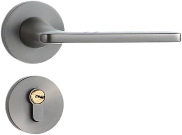 Gray Household Silent zinc Alloy Split Lock Bedroom Space Aluminum Modern Simple Solid Wood Furniture Hardware(Y35 5845 Silent)