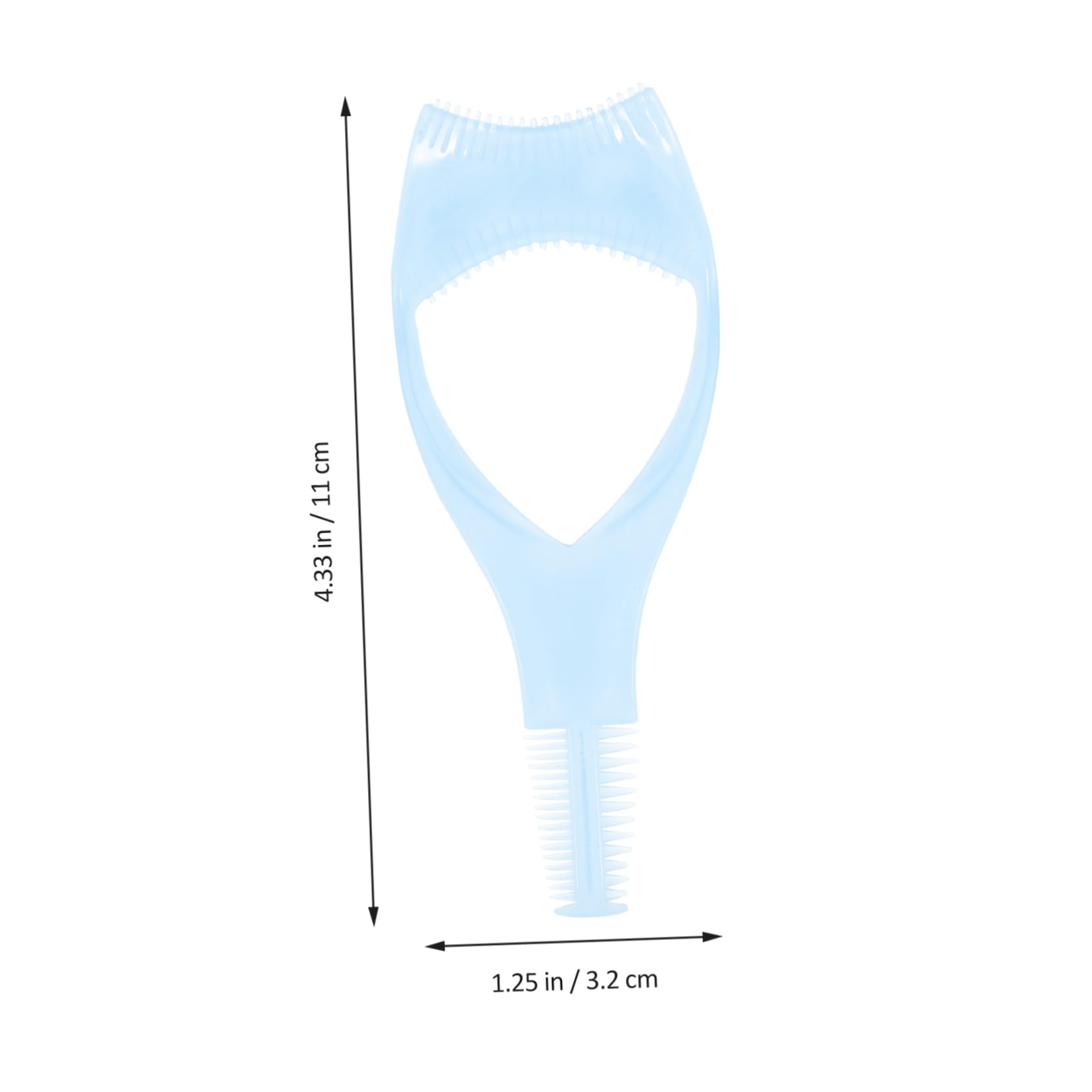 VICASKY 2-in-1 Eyelash Brush Comb Mascara Aid Template Eyeliner Stencil for Smooth Makeup Application