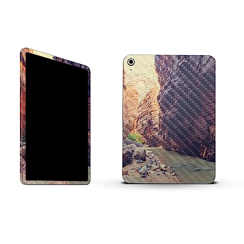 Image of MightySkins Carbon Fiber Skin Compatible with Apple iPad 10.9 inch 10th Gen (2022) Full Wrap Kit - The Narrows | Protective, Durable Textured Carbon Fiber Finish | Easy to Apply | Made in The USA