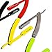 GRAVITY RAZORS Professional Straight Razor Kit – Minimal Exposure, Includes 10 Premium Blades, 0.5mm Exposed, Yellow
