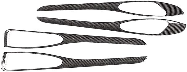 LLKUANG Red CARBON FIBER For Alfa Romeo Stelvio 2020 2019 2018 2017 Inner Door Moulding Panel Cover Trim (black)