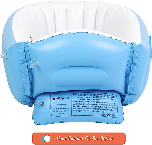 Image of Fayleeko Baby Inflatable Bath tub | Portable Baby Bath Tub for 0 to 5 Years | Non Slip Travel Swimming Pool for Kids with Air Pump (Blue)