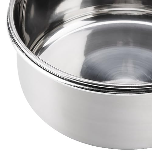 FTVOGUE Hängende verstellbare Lebensmittel Wasser Lebensmittel Futternapf Edelstahl Papagei Sittich Feeder Vogelkäfig Zubehör Trinkbecher(L)