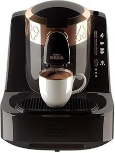 ARZUM OK001 Automatic Turkish Coffee Machine, 710 W, 1 Liter, Black/Copper