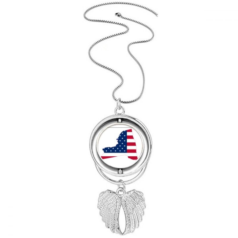 Collier avec pendentif ailes d'ange New York aux finitions soignées de prestige - 4