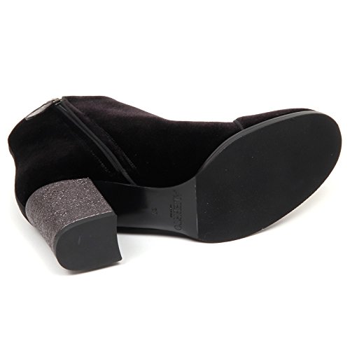 Tronchetto donna premium bottines en velours noir de prestige E7692 - 3