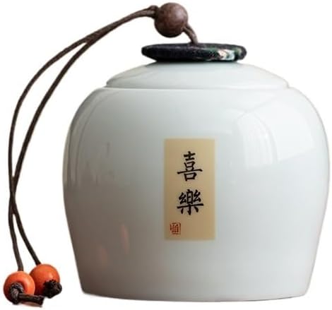 Tea Tin Home Celadon Tea Canister With Lid 260ml Simple Chinese Set Sealed Storage Jar Container