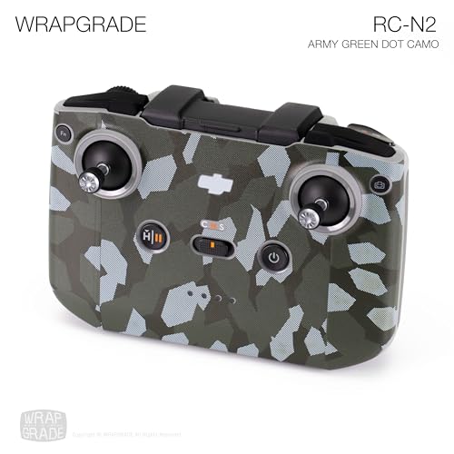 Image of WRAPGRADE Skin Stickers Compatible with DJI RC-N2 /N3 (Army Green DOT CAMO)