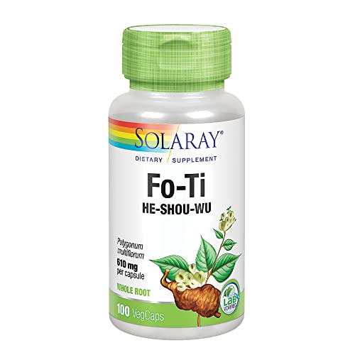 Image of SOLARAY Fo-Ti 610 mg | Healthy Liver, Kidney, Hormone & Longevity Support | Hair, Skin & Nails | Vegan | 100 VegCaps